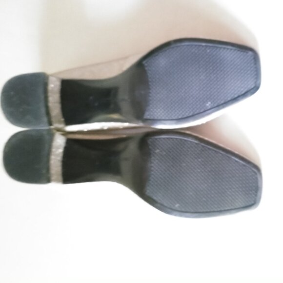 Bandolino Gold Sparkly Claire chunky-heel pumps  EUC - Picture 7 of 11